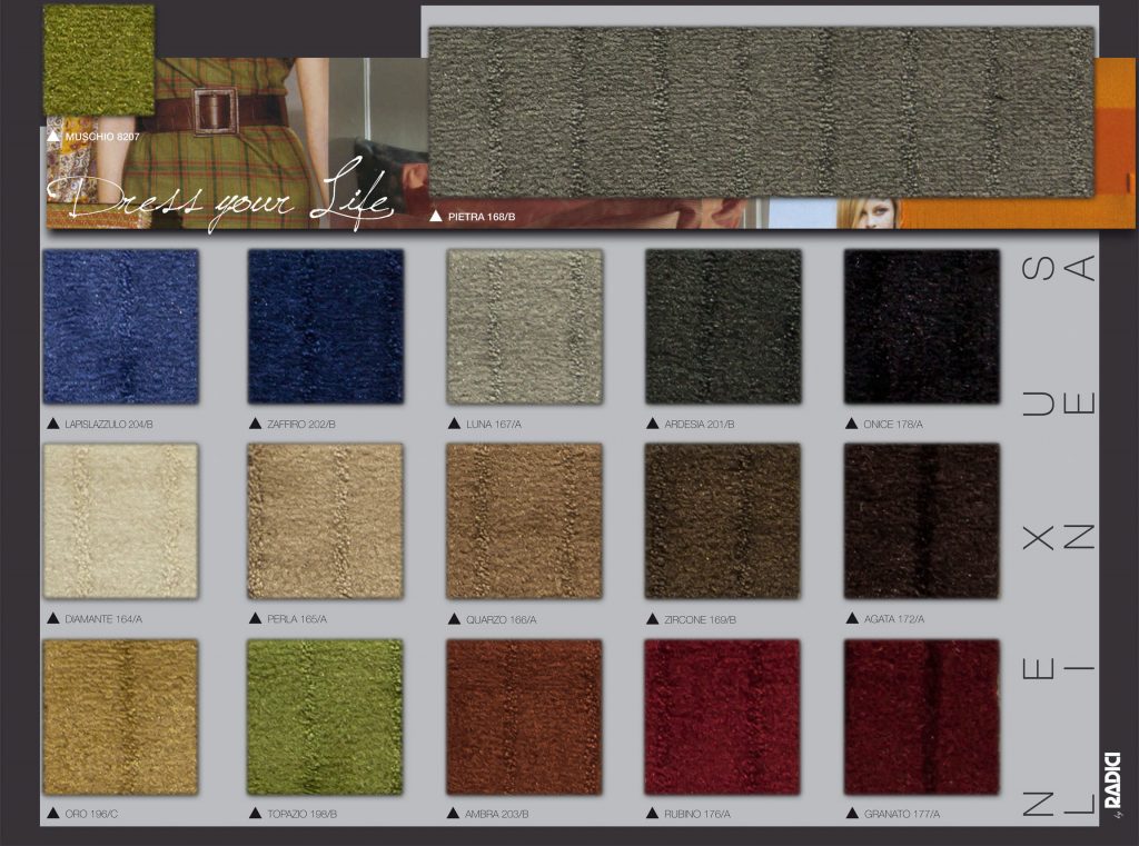 Nexus Linea velúr irodai szőnyeg színei 