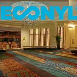 ECONYL szálas egyedi mintás szőnyeg Hotel lobbyjában - neofloor